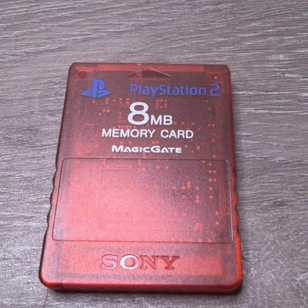 Sony PlayStation 2 PS2 Memory Card 8MB MagicGate Crimson Red SCPH-10020 OEM
